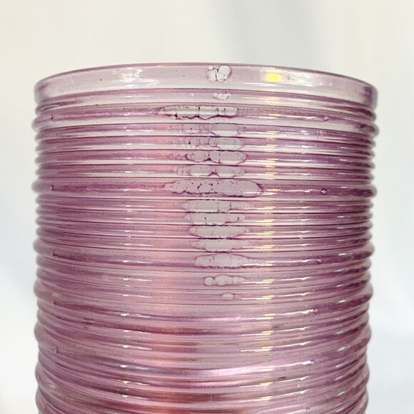 Vintage Imperial Glass Spun Reeded 12 Oz. Straight Side Tumblers - Set of 9 - Picture 5 of 6